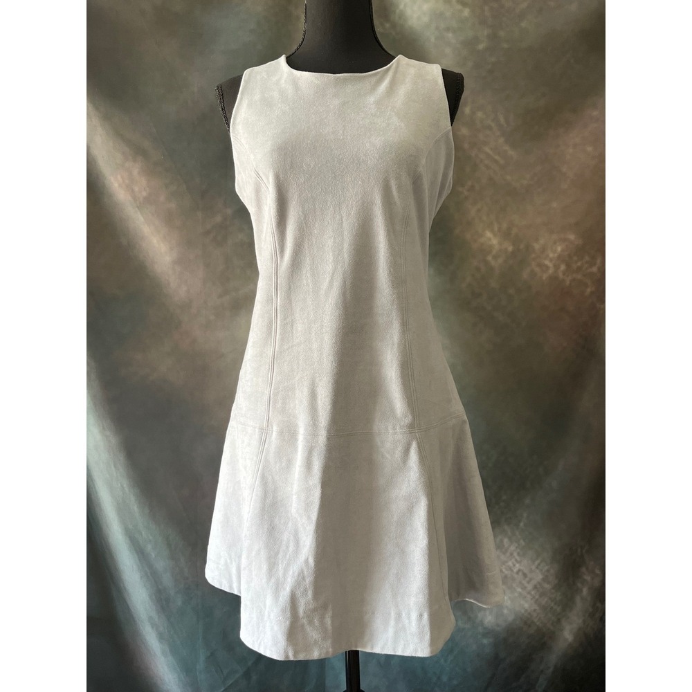 Lysse Sleeveless‎ Fit and Flare Dress Womens Size Small Gray Mircosuede